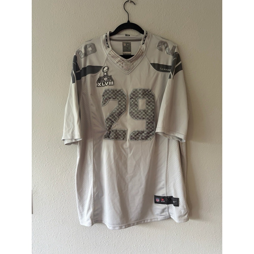 Nike NFL Player #29 Thomas III Seattle Seahawks Men's Wolf Gray Jersey Mens XL